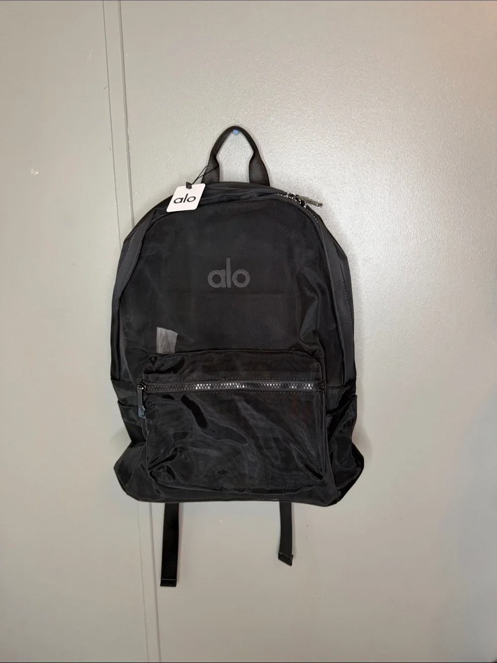 ALO Yoga charcoal mesh backpack